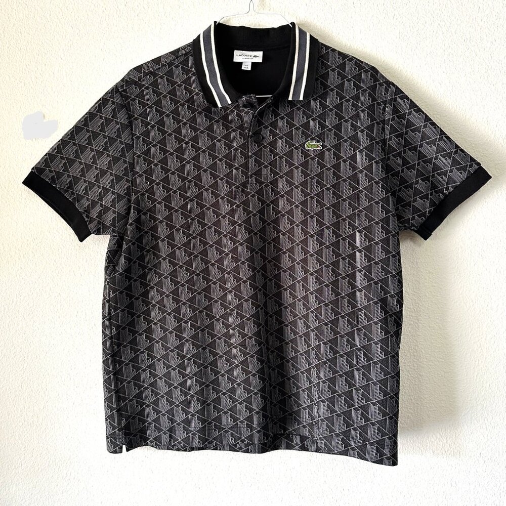Lacoste Classic Fit Monogram Polo - Size XL